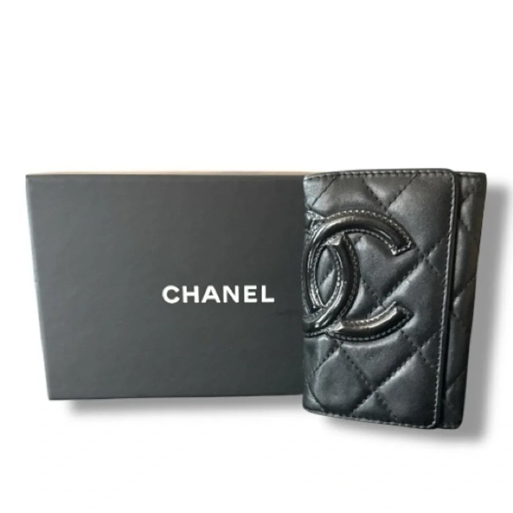 CHANEL Black Cambon Quilted Key Holder
